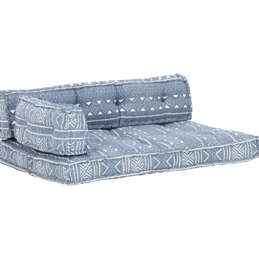 Maison Exclusive Coussins Extérieurs Et Accessoires | - Coussin de canapé palette indigo tissu patchwork