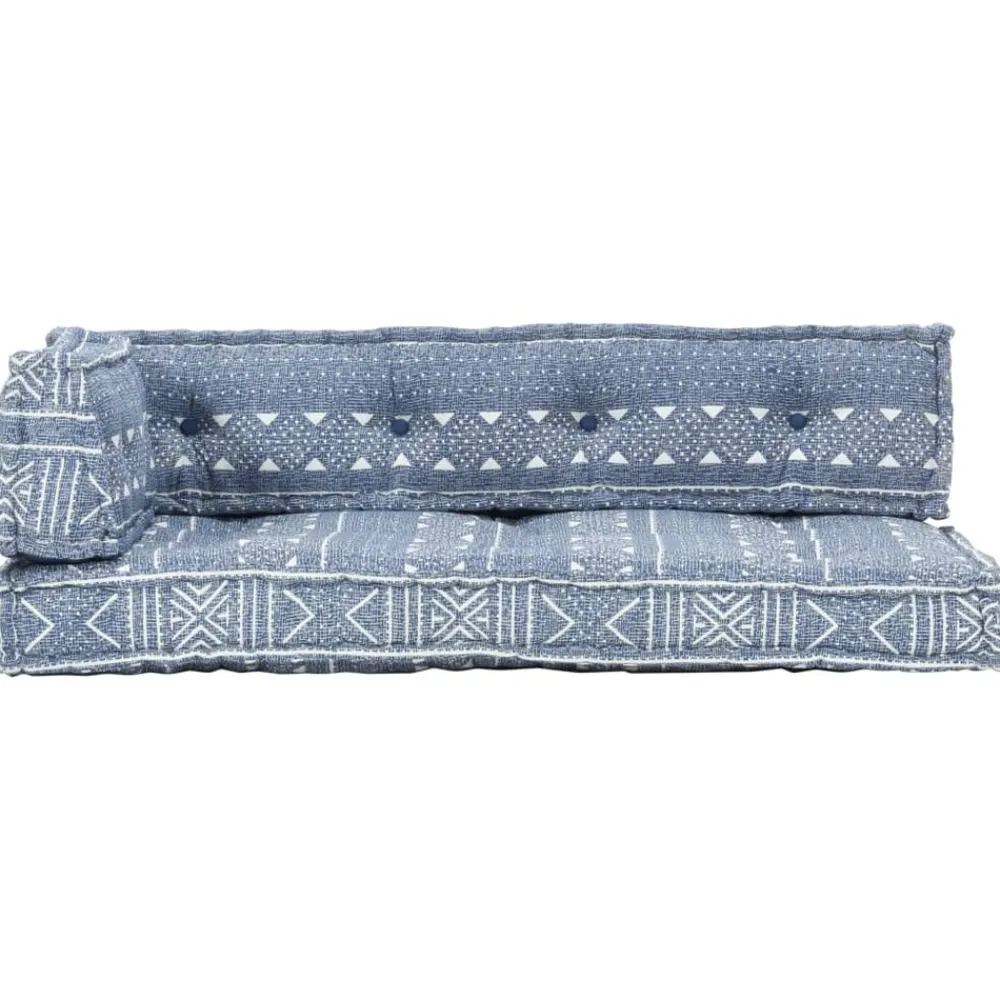 Maison Exclusive Coussins Extérieurs Et Accessoires | - Coussin de canapé palette indigo tissu patchwork