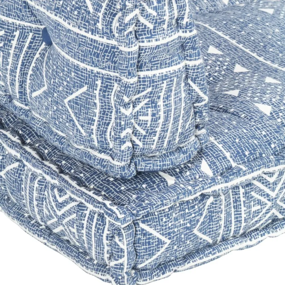 Maison Exclusive Coussins Extérieurs Et Accessoires | - Coussin de canapé palette indigo tissu patchwork