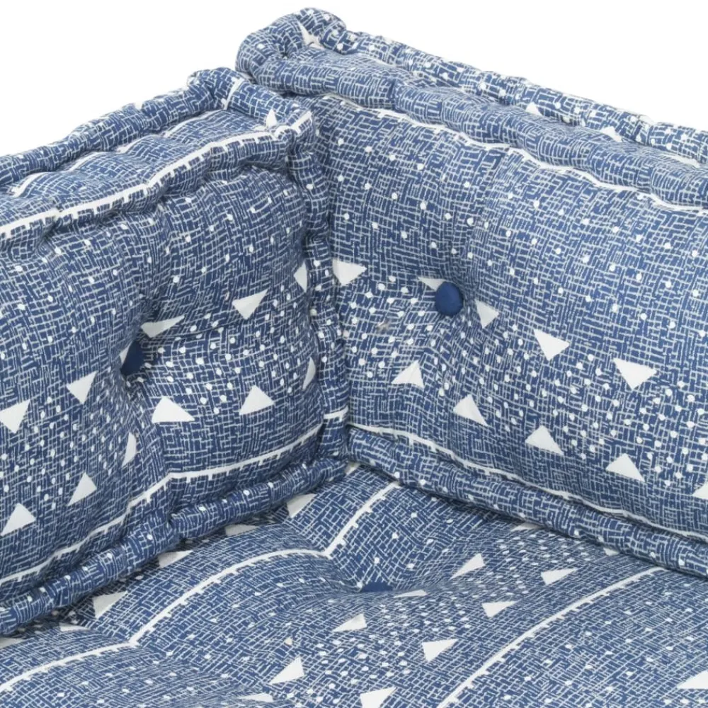 Maison Exclusive Coussins Extérieurs Et Accessoires | - Coussin de canapé palette indigo tissu patchwork