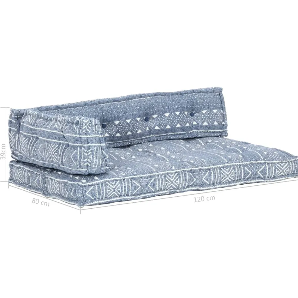 Maison Exclusive Coussins Extérieurs Et Accessoires | - Coussin de canapé palette indigo tissu patchwork