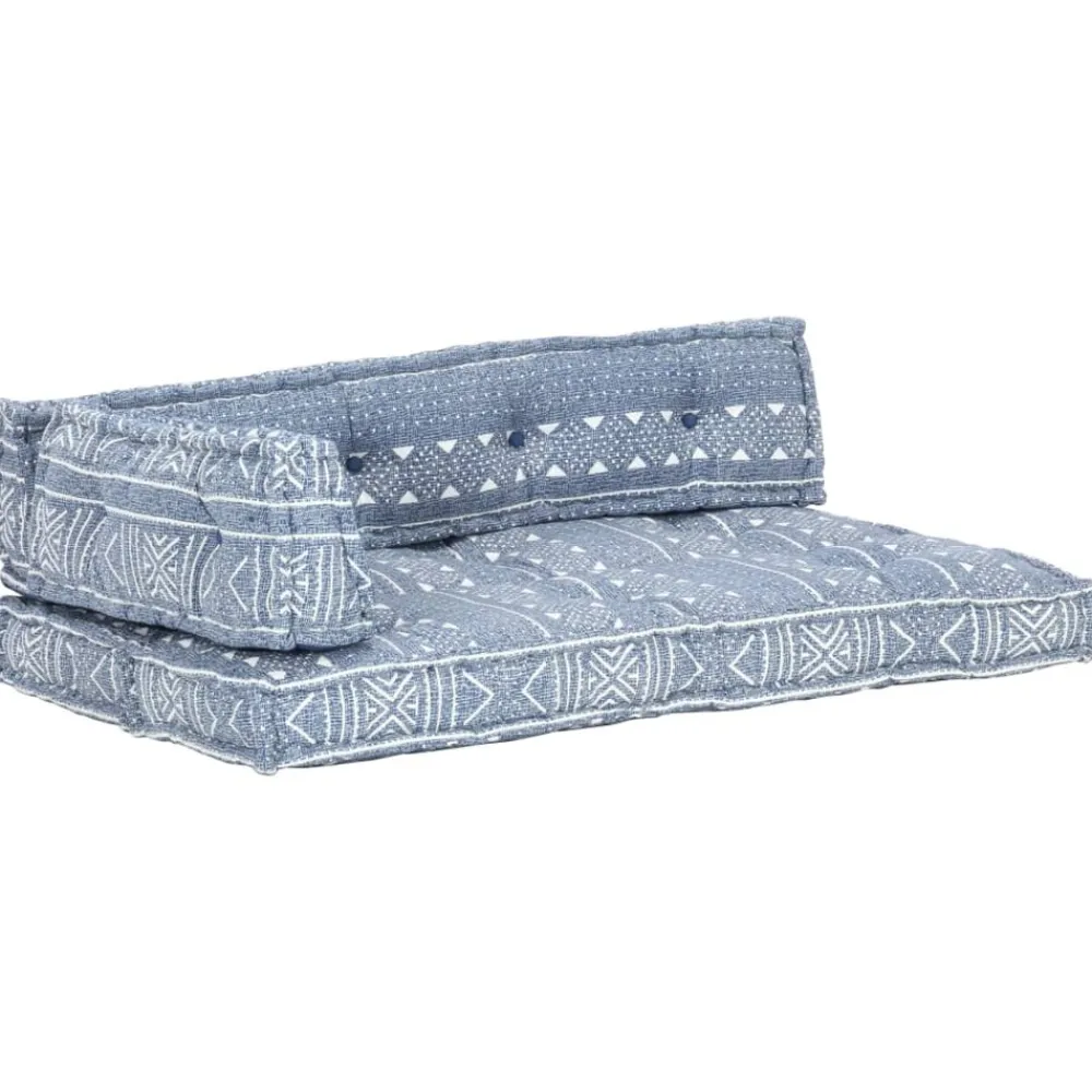 Maison Exclusive Coussins Extérieurs Et Accessoires | - Coussin de canapé palette indigo tissu patchwork