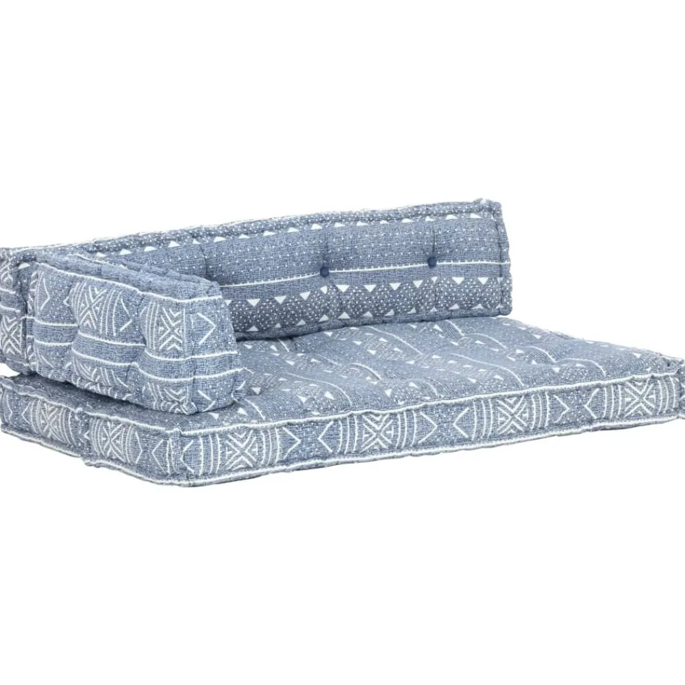 Maison Exclusive Coussins Extérieurs Et Accessoires | - Coussin de canapé palette indigo tissu patchwork
