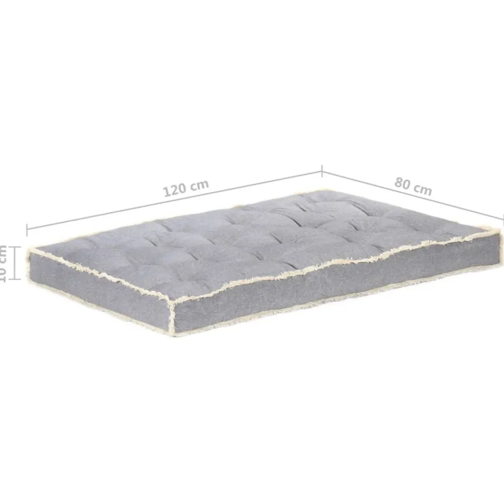 Maison Exclusive Coussins Extérieurs Et Accessoires | - Coussin de canapé palette gris clair tissu patchwork