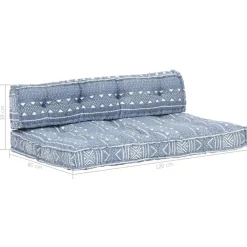 Maison Exclusive Coussins Extérieurs Et Accessoires | - Coussin de chaise de terrasse bleu royal (75+105)x50x4 cm
