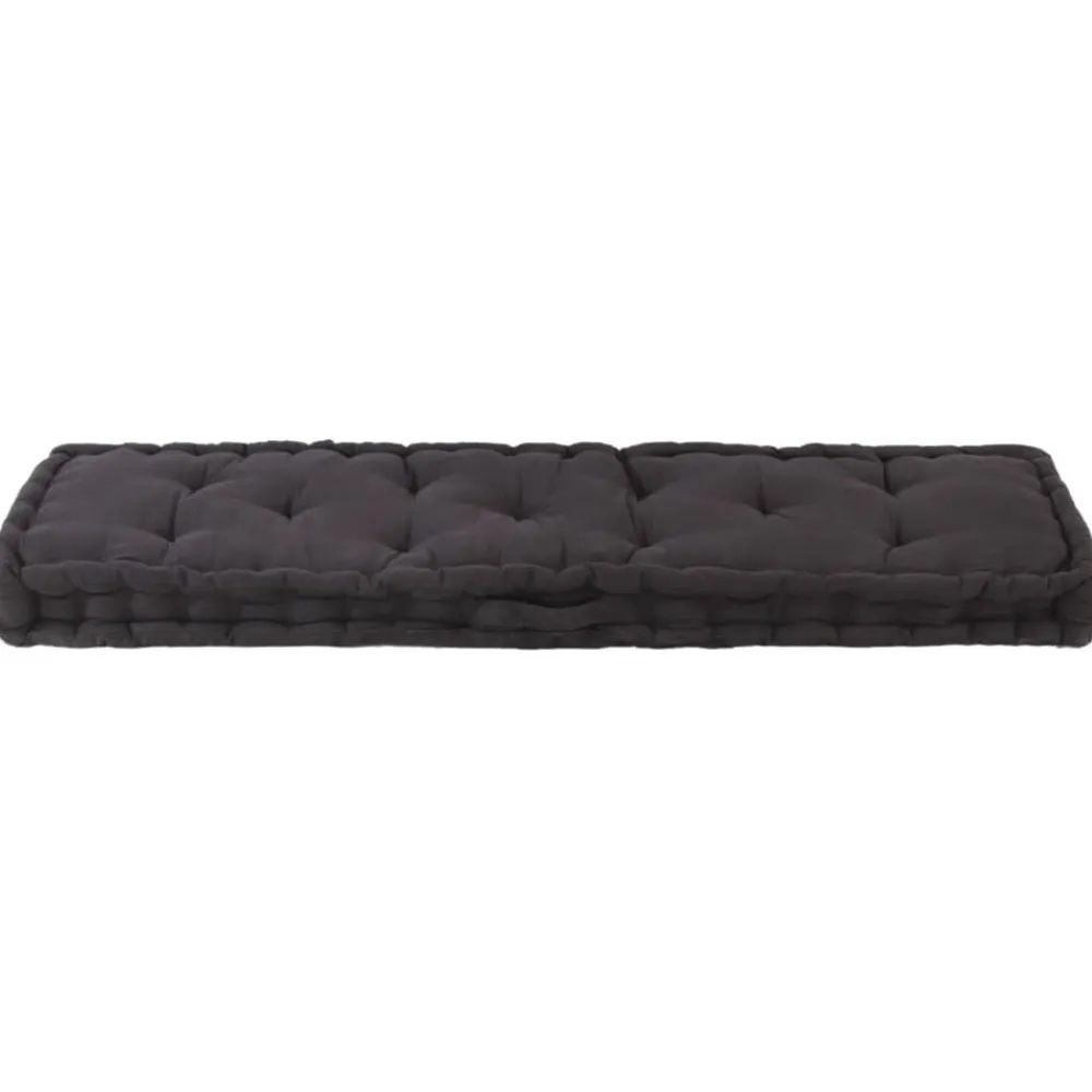 Maison Exclusive - Coussin de plancher de palette coton 120x40x7 cm noir Hot