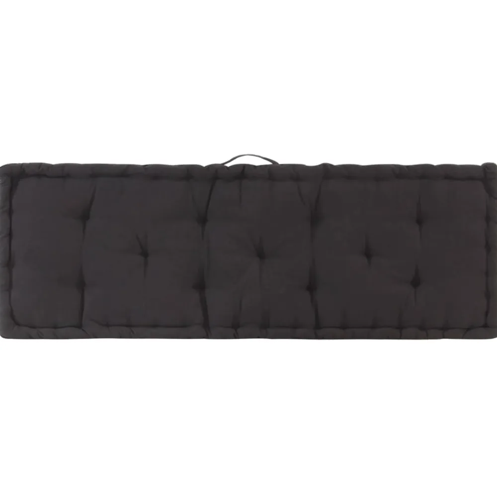 Maison Exclusive - Coussin de plancher de palette coton 120x40x7 cm noir Hot