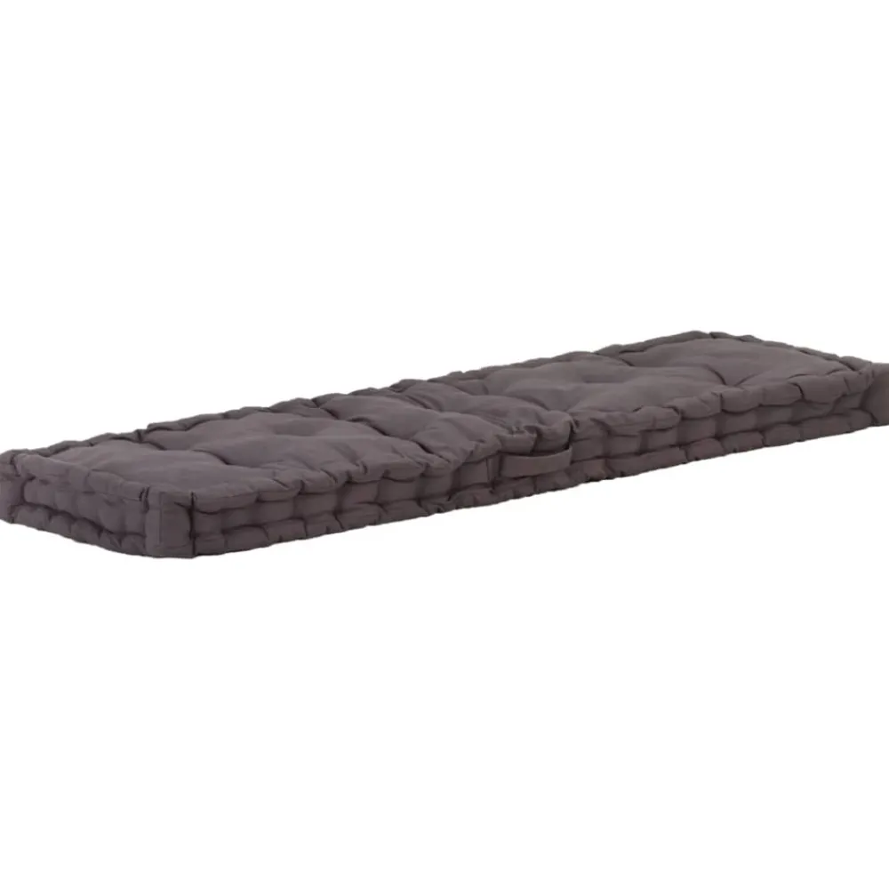 Maison Exclusive Coussins Extérieurs Et Accessoires | - Coussin de plancher de palette coton 120x40x7 cm anthracite