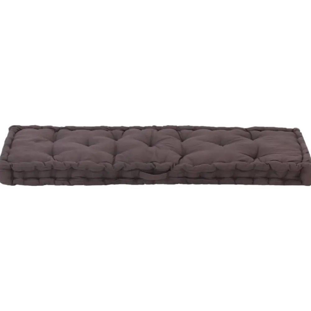 Maison Exclusive Coussins Extérieurs Et Accessoires | - Coussin de plancher de palette coton 120x40x7 cm anthracite