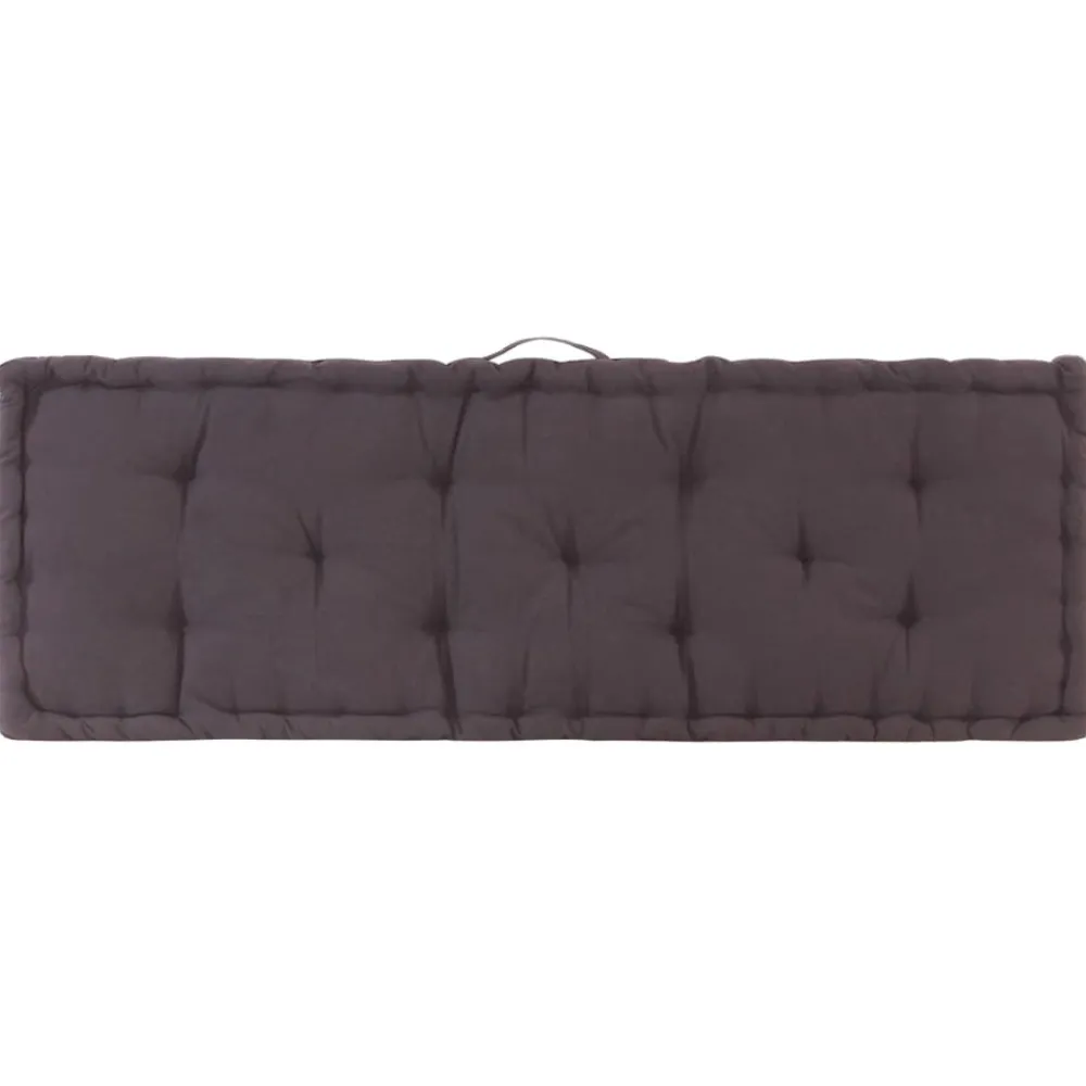Maison Exclusive Coussins Extérieurs Et Accessoires | - Coussin de plancher de palette coton 120x40x7 cm anthracite