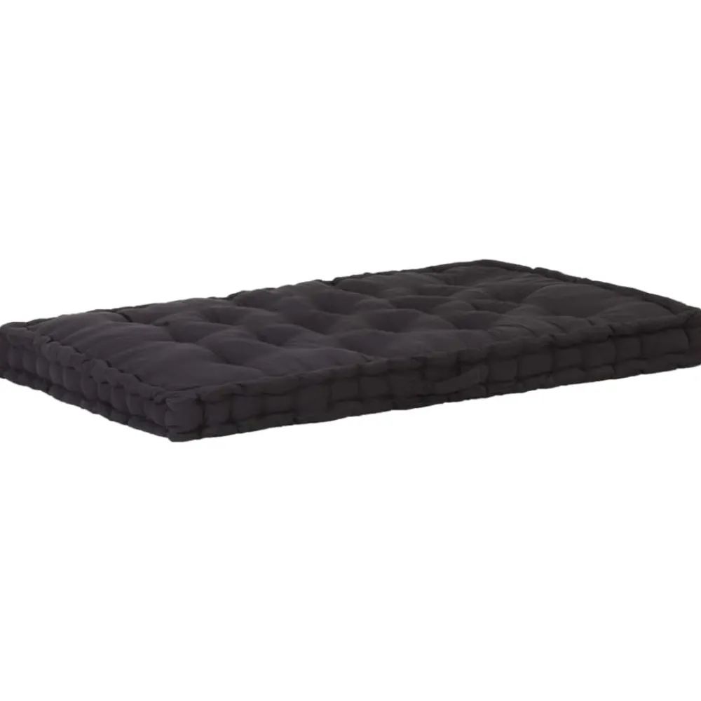 Maison Exclusive - Coussin de plancher de palette coton 120x80x10 cm noir Outlet