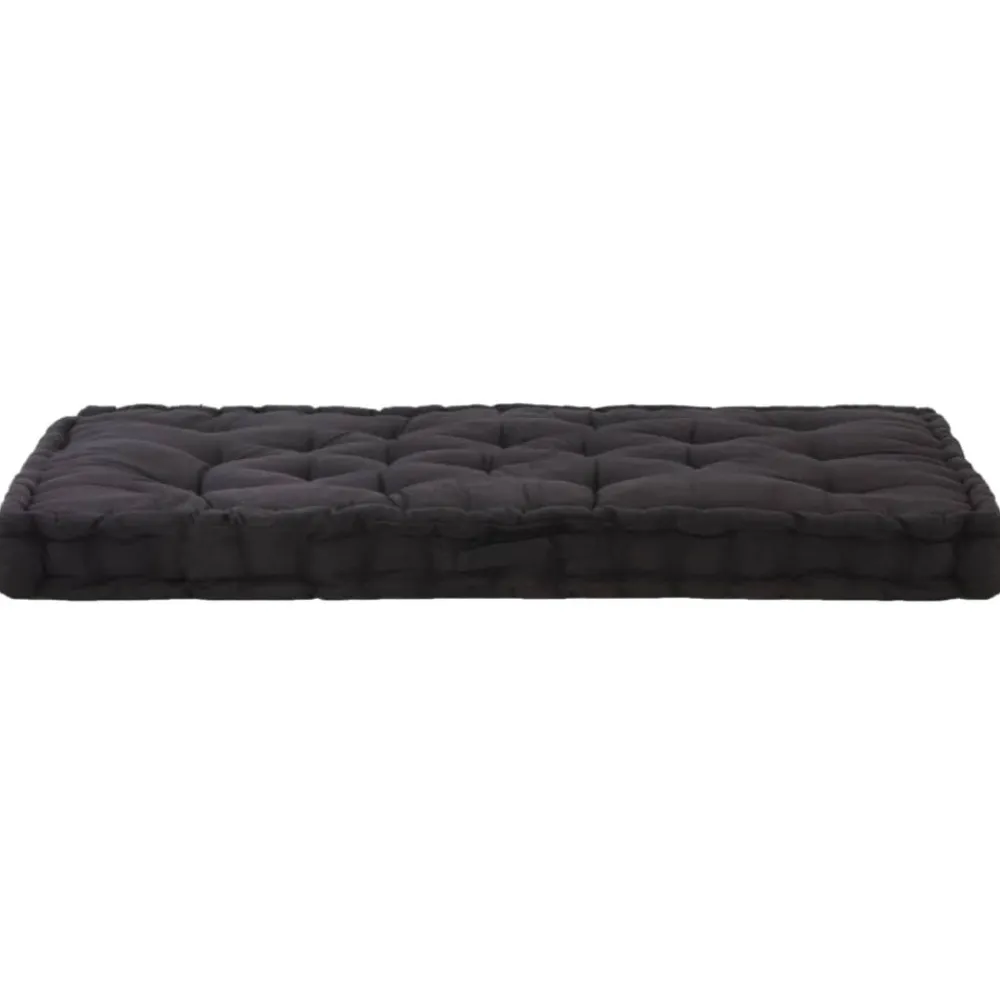 Maison Exclusive - Coussin de plancher de palette coton 120x80x10 cm noir Outlet