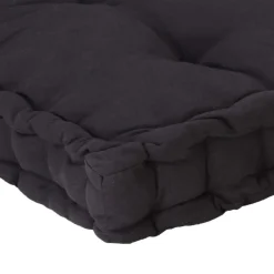Maison Exclusive - Coussin de plancher de palette coton 120x80x10 cm noir Outlet