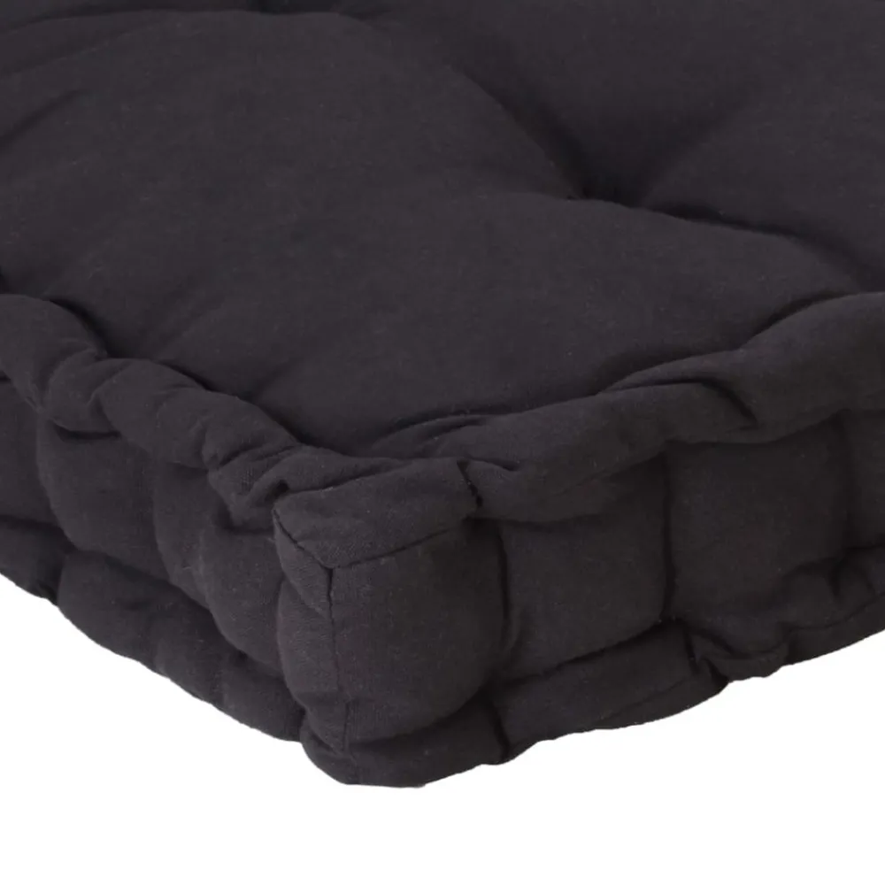 Maison Exclusive - Coussin de plancher de palette coton 120x80x10 cm noir Outlet