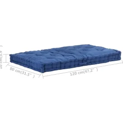 Maison Exclusive - Coussin de plancher de palette coton 120x80x10 cm bleu clair Best