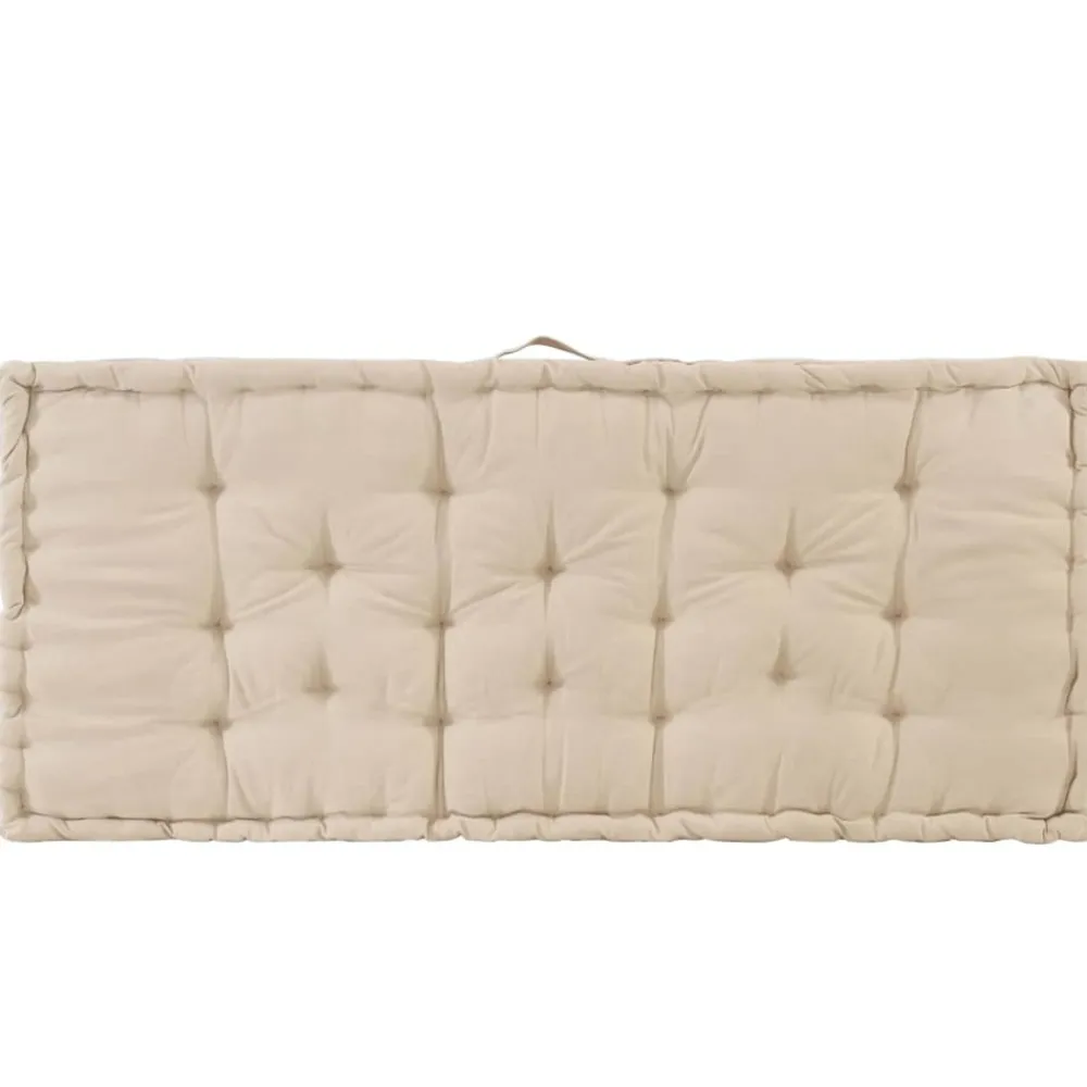 Maison Exclusive - Coussin de plancher de palette coton 120x80x10 cm beige New