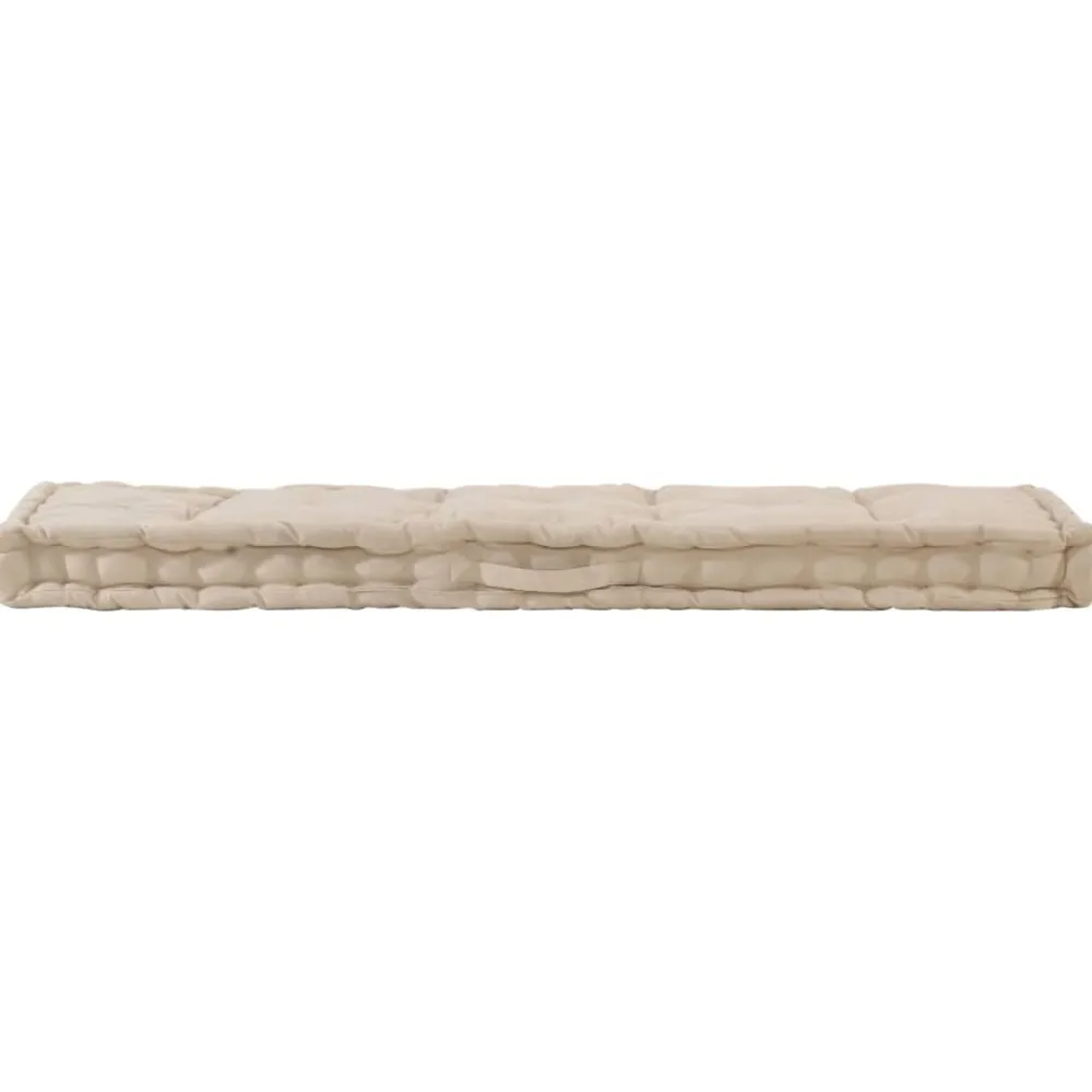 Maison Exclusive Coussins Extérieurs Et Accessoires | - Coussin de plancher de palette coton 120x40x7 cm beige