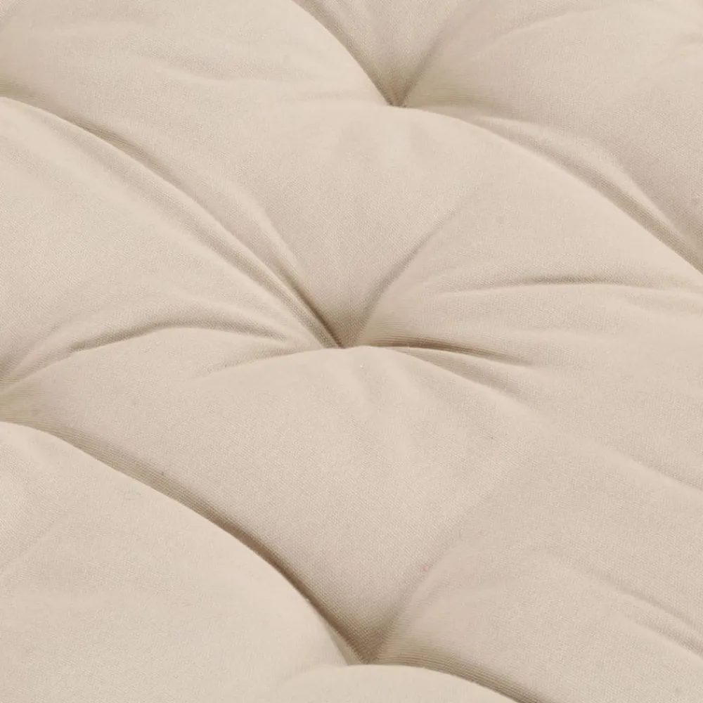 Maison Exclusive Coussins Extérieurs Et Accessoires | - Coussin de plancher de palette coton 120x40x7 cm beige