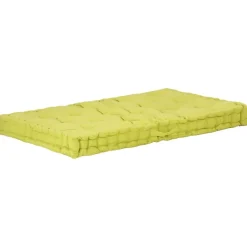 Maison Exclusive Coussins Extérieurs Et Accessoires | - Coussin de plancher de palette coton 120x80x10 cm vert
