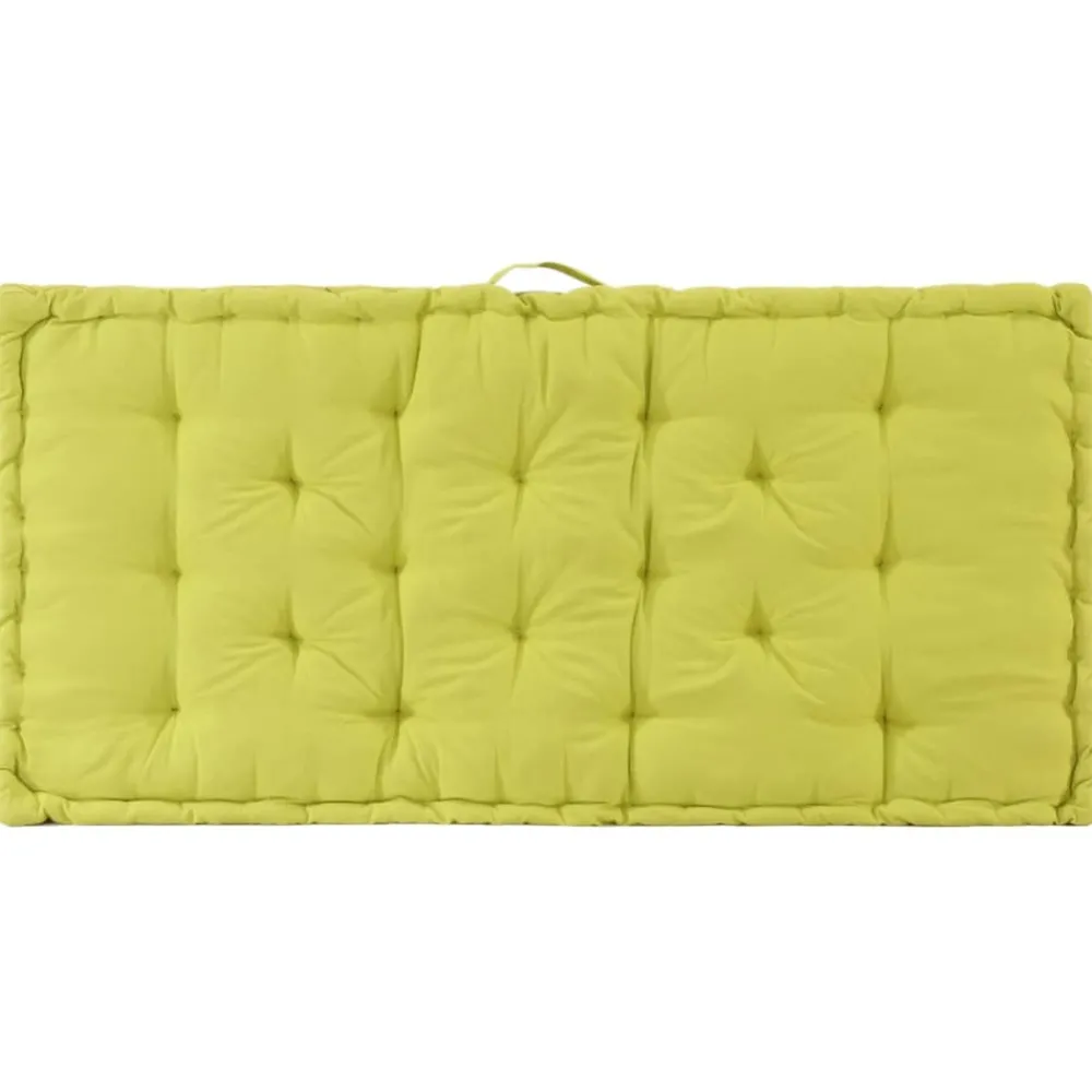 Maison Exclusive Coussins Extérieurs Et Accessoires | - Coussin de plancher de palette coton 120x80x10 cm vert