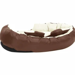 Maison Exclusive - Coussin réversible lavable de chien marron et crème 110x80x23cm Discount