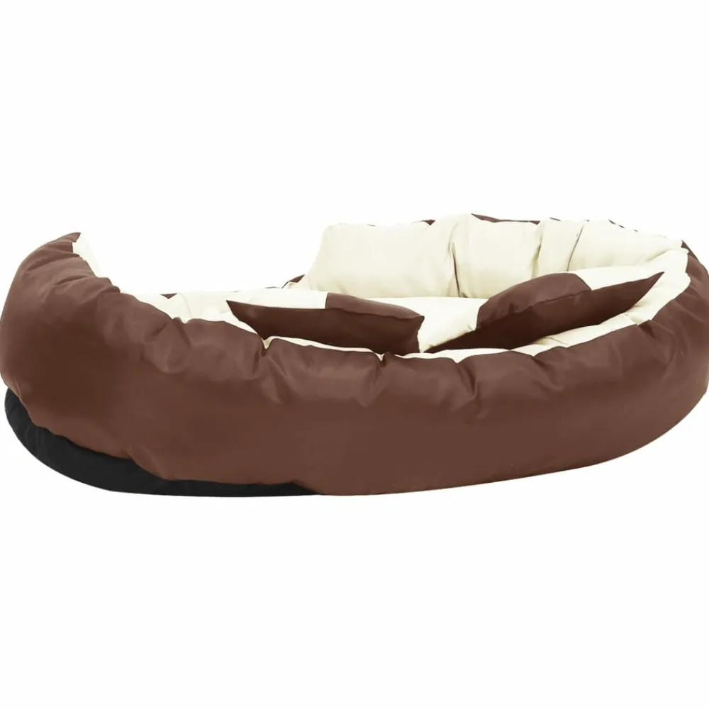 Maison Exclusive - Coussin réversible lavable de chien marron et crème 110x80x23cm Discount