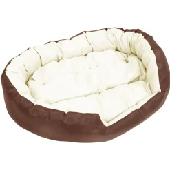 Maison Exclusive - Coussin réversible lavable de chien marron et crème 110x80x23cm Discount
