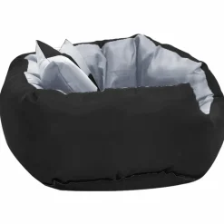 Maison Exclusive Niches, Paniers Et Transports | - Coussin réversible lavable pour chien gris et noir 65x50x20 cm