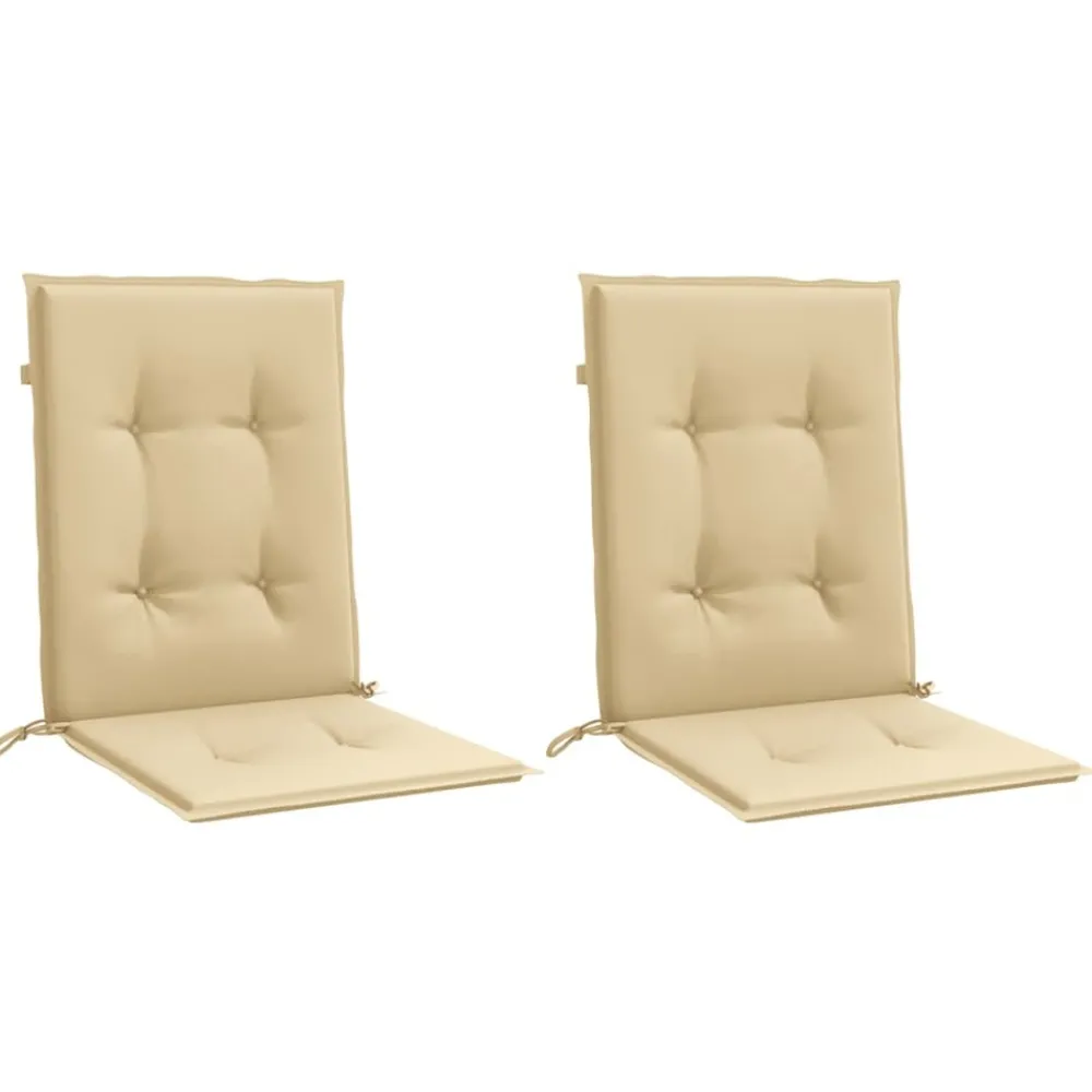 Maison Exclusive - Coussins de chaise à dossier bas lot de 2 beige mélangé tissu Online