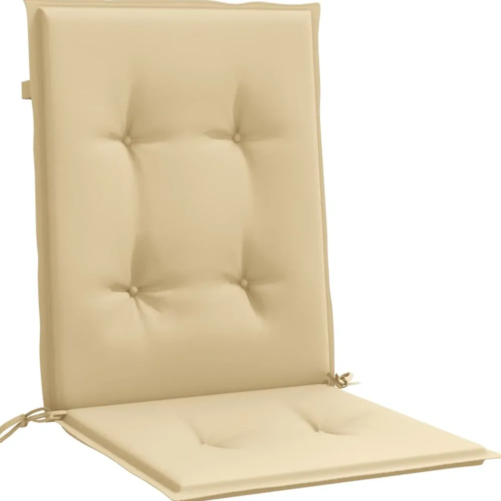 Maison Exclusive - Coussins de chaise à dossier bas lot de 2 beige mélangé tissu Online