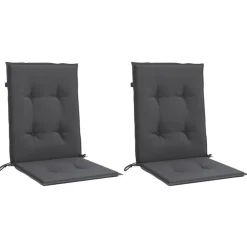 Maison Exclusive - Coussins de chaise à dossier bas lot de 2 anthracite mélangé Clearance