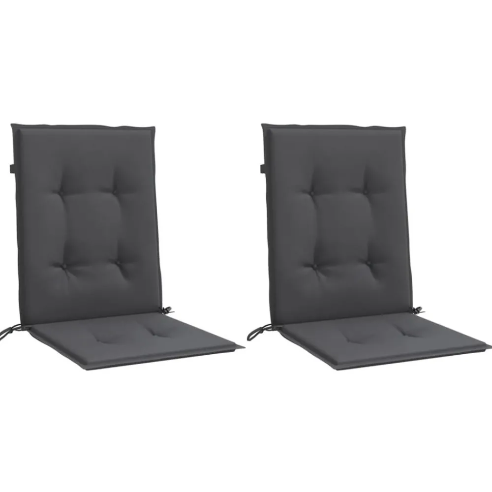 Maison Exclusive - Coussins de chaise à dossier bas lot de 2 anthracite mélangé Clearance