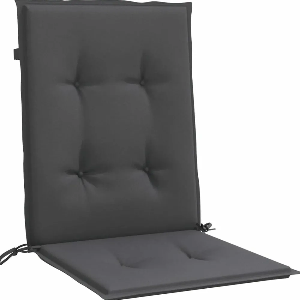 Maison Exclusive - Coussins de chaise à dossier bas lot de 2 anthracite mélangé Clearance