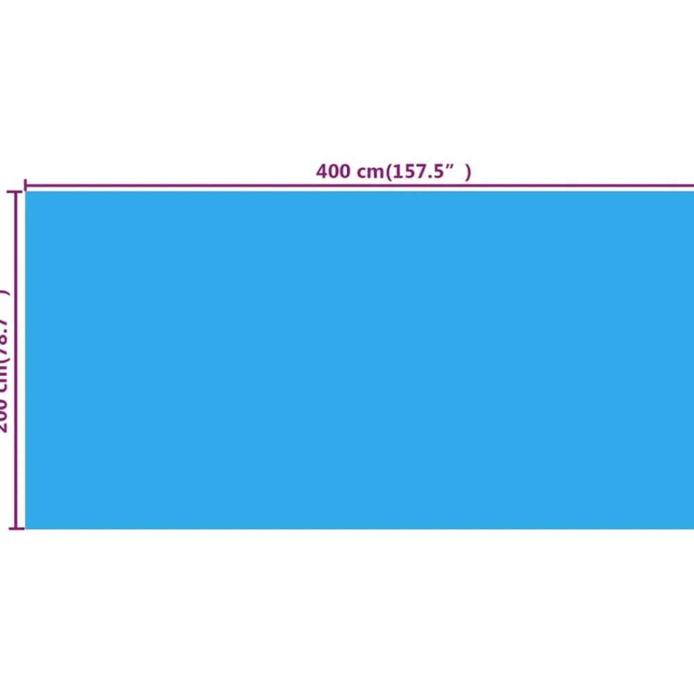 Maison Exclusive - Couverture de piscine bleu 400 x 200 cm pe Outlet