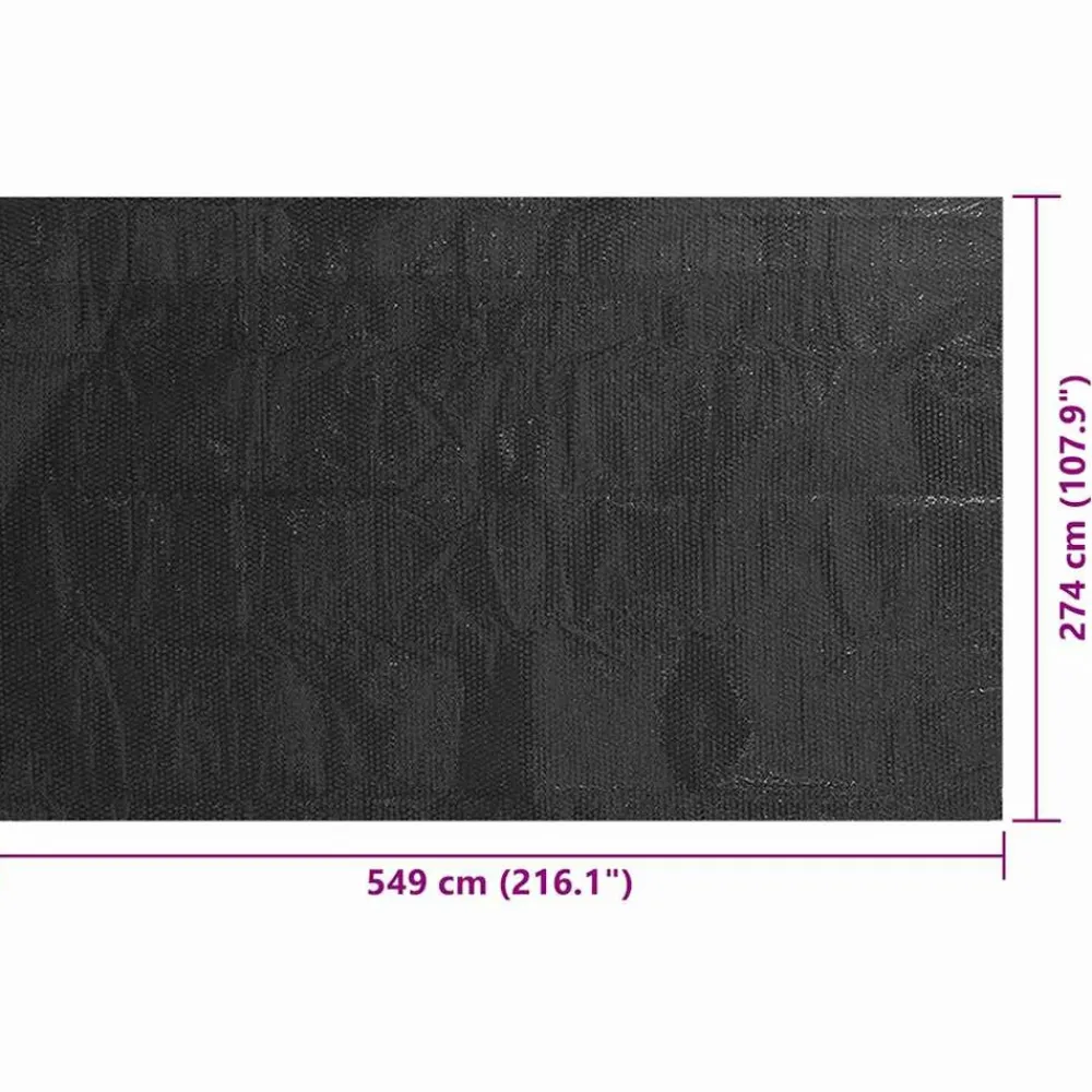 Maison Exclusive - Couverture de piscine noir 549 x 274 cm pe Best