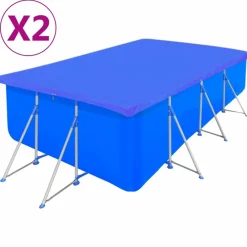 Maison Exclusive - Couvertures de piscine 2 pcs pe rectangulaire 90 g/m² 400x207cm Online