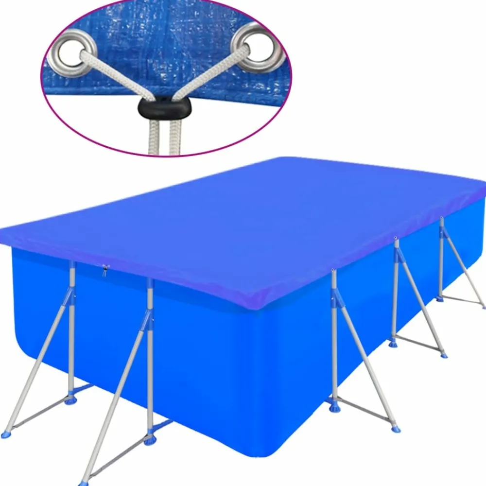 Maison Exclusive - Couvertures de piscine 2 pcs pe rectangulaire 90 g/m² 400x207cm Online
