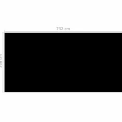 Maison Exclusive Piscines Et Spas | - Couverture de piscine noir 732 x 366 cm pe
