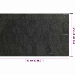 Maison Exclusive Piscines Et Spas | - Couverture de piscine noir 732 x 366 cm pe