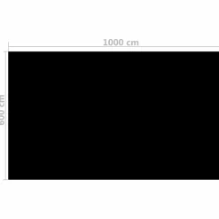 Maison Exclusive Piscines Et Spas | - Couverture de piscine rectangulaire 1000x600 cm pe noir