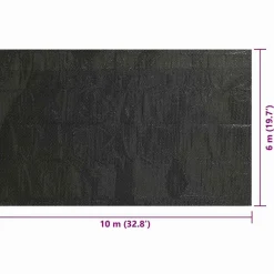 Maison Exclusive Piscines Et Spas | - Couverture de piscine rectangulaire 1000x600 cm pe noir