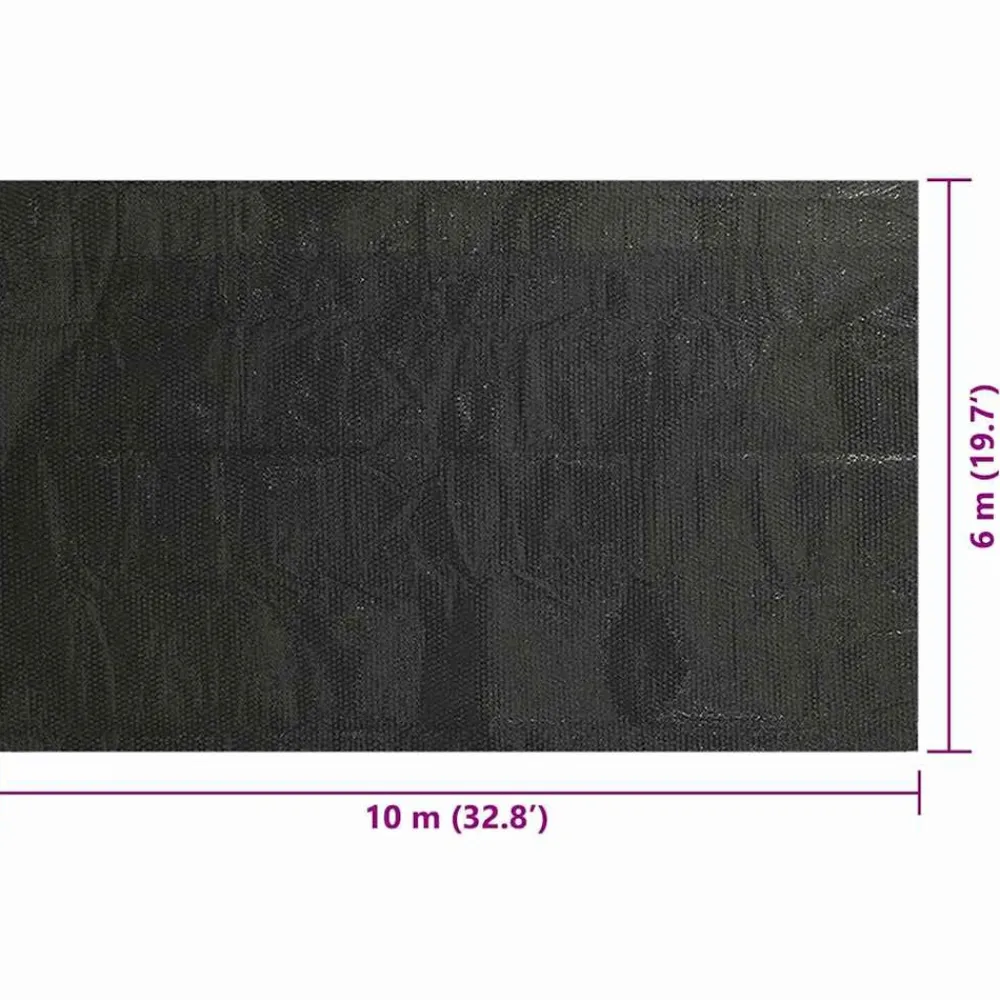 Maison Exclusive Piscines Et Spas | - Couverture de piscine rectangulaire 1000x600 cm pe noir