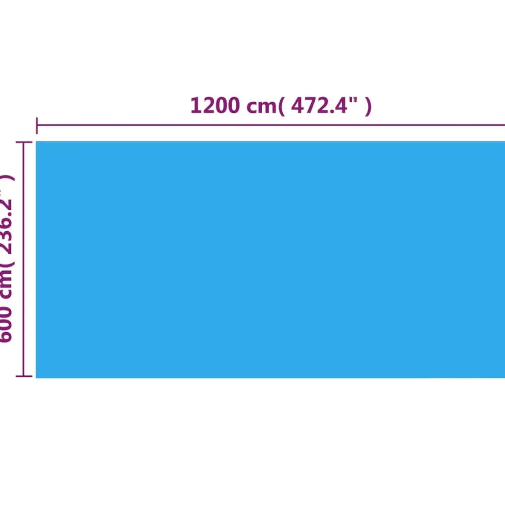 Maison Exclusive Piscines Et Spas | - Couverture de piscine rectangulaire 1200x600 cm pe bleu