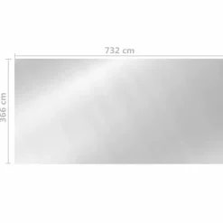 Maison Exclusive Piscines Et Spas | - Couverture de piscine argenté 732x366 cm pe