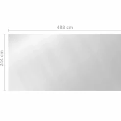 Maison Exclusive Piscines Et Spas | - Couverture de piscine argenté 488x244 cm pe