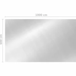 Maison Exclusive Piscines Et Spas | - Couverture de piscine rectangulaire 1000x600 cm pe argenté