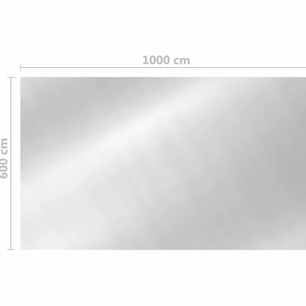 Maison Exclusive Piscines Et Spas | - Couverture de piscine rectangulaire 1000x600 cm pe argenté