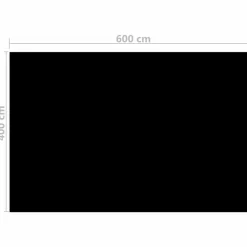 Maison Exclusive Piscines Et Spas | - Couverture de piscine rectangulaire 600x400 cm pe noir