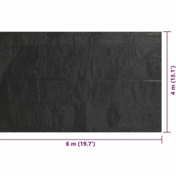 Maison Exclusive Piscines Et Spas | - Couverture de piscine rectangulaire 600x400 cm pe noir