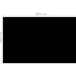 Maison Exclusive Piscines Et Spas | - Couverture de piscine rectangulaire 800x500 cm pe noir